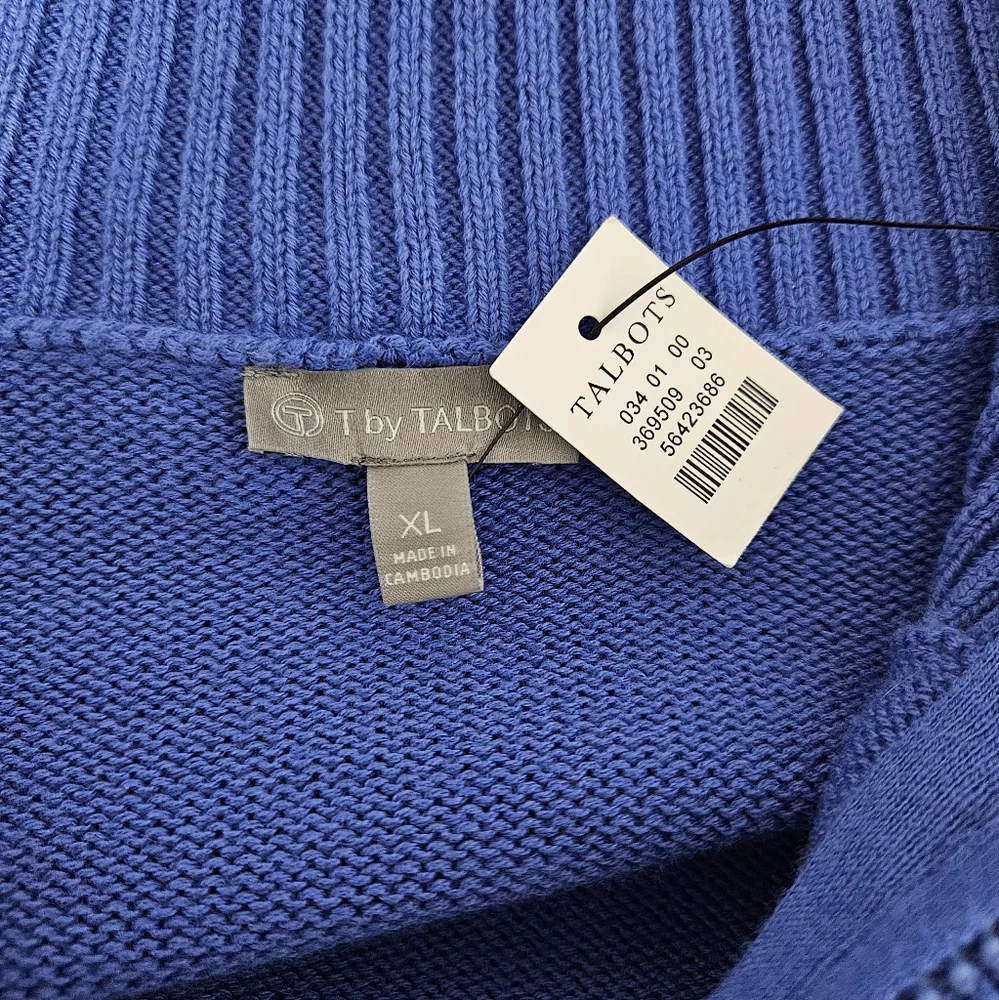 [NWT] Talbots Long Sleeve Mock Neck Sweater Jacket - Picture 11 of 13